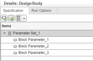 Sequential combination parameter set