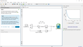 The Simulink Onramp interface shows a description of the task, an interactive model, and an assessment of whether the model matches the requirements set by the training.